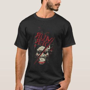 Scary Halloween Bull Skull Goth Skeleton Dark West T-Shirt