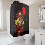 Scary Halloween Clown Costume Party<br><div class="desc">Shower Curtain.</div>