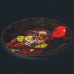 Scary Halloween Clown Costume Party Paper Plate<br><div class="desc">Customize with any text. Matching items are available.</div>