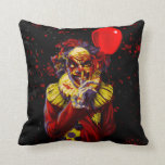 Scary Halloween Clown Costume Party Throw Pillow<br><div class="desc">Throw Pillow</div>