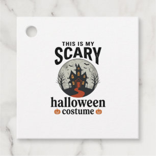 Scary Halloween Costume Haunted House Vector Desig Favour Tags