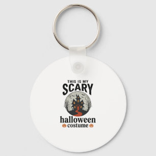Scary Halloween Costume Haunted House Vector Desig Keychain