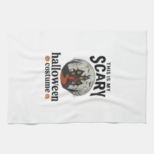 Scary Halloween Costume Haunted House Vector Desig Kitchen Towel