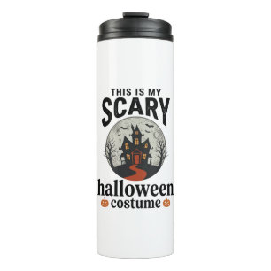 Scary Halloween Costume Haunted House Vector Desig Thermal Tumbler
