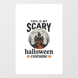 Scary Halloween Costume Haunted House Vector Desig Window Cling