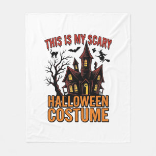 Scary Halloween Costume Haunted House Vintage Shir Fleece Blanket