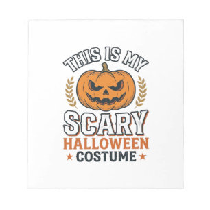 Scary Halloween Costume Pumpkin Vintage Vector Des Notepad