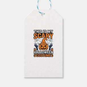 Scary Halloween Costume Pumpkin Witch Hat Shirt_1 Gift Tags