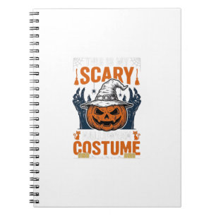 Scary Halloween Costume Pumpkin Witch Hat Shirt_1 Notebook