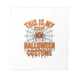 Scary Halloween Costume Spider Web Vintage Design_ Notepad