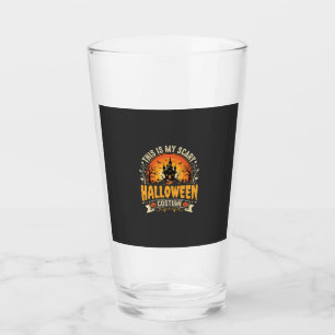 Scary Halloween Costume Vector Design Glass