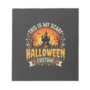 Scary Halloween Costume Vector Design Notepad