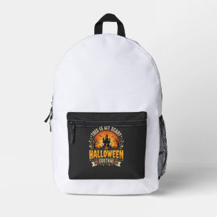 Scary Halloween Costume Vector Design Printed Backpack