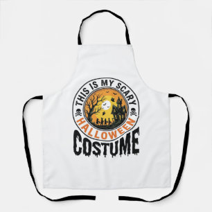 Scary Halloween Costume Vintage Engraving Shirt De Apron