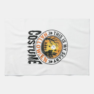 Scary Halloween Costume Vintage Engraving Shirt De Kitchen Towel