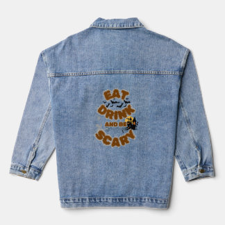 scary Halloween Denim Jacket