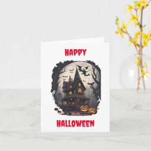 Scary Halloween Design Greeting Card