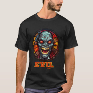 Scary Halloween Evil Doer Frightening Spooky Satir T-Shirt