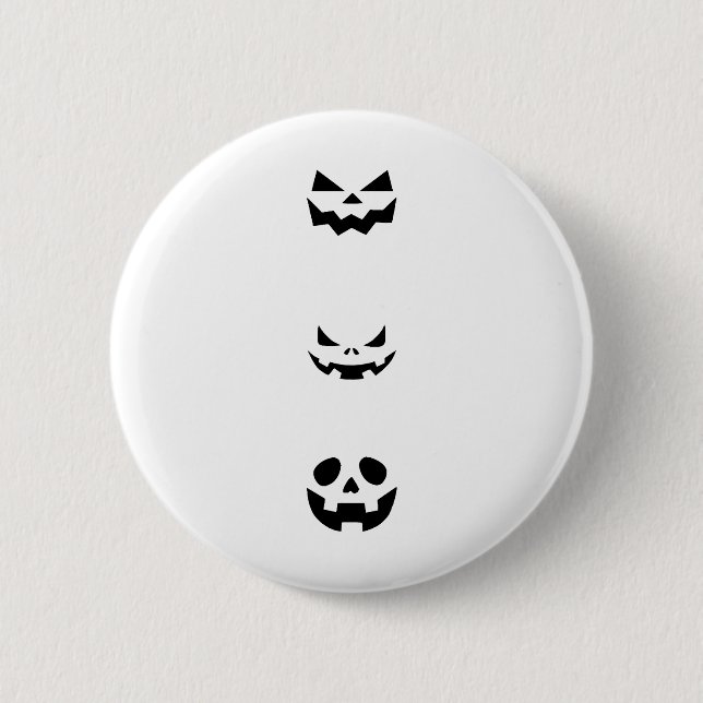 Scary Halloween Faces 2 Inch Round Button (Front)