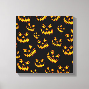 Scary Halloween Faces Canvas Print