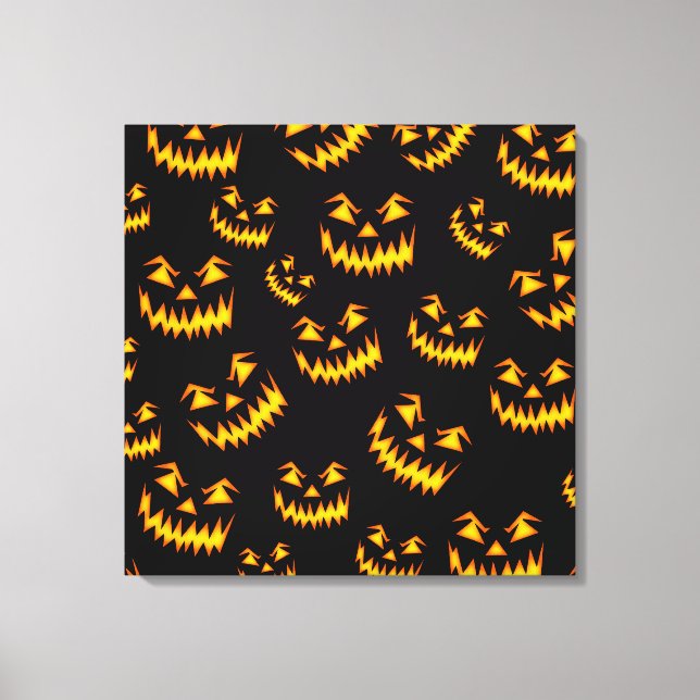 Scary Halloween Faces Canvas Print (Front)