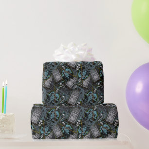 Scary Halloween Grim Reaper Grave Stones Wrapping Paper