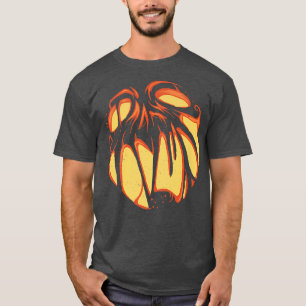 Scary Halloween haunted pumpkin face children wome T-Shirt