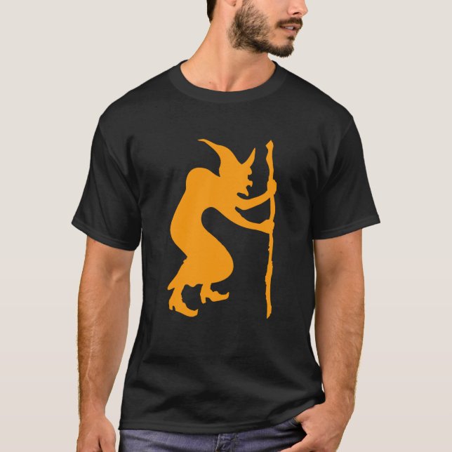 Scary Halloween Humpback Witch Swea T-Shirt (Front)