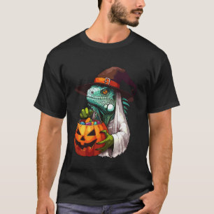 Scary Halloween Iguana Ghost Spooky Candy Bag 5 T-Shirt