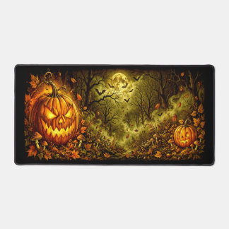 Scary Halloween Jack O'Lantern Desk Mat