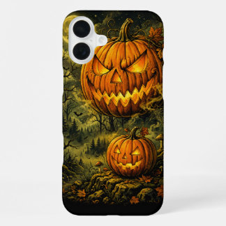 Scary Halloween Jack O'Lantern iPhone 16 Plus Case