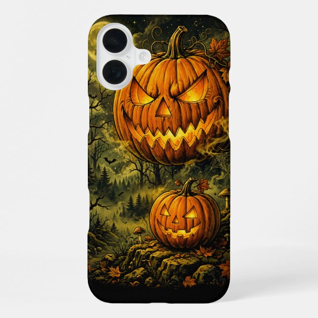 Scary Halloween Jack O'Lantern iPhone Case (Back)