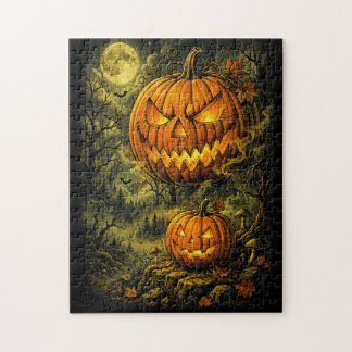 Scary Halloween Jack O'Lantern Jigsaw Puzzle
