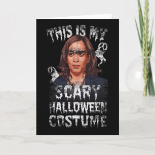 Scary Halloween Kamala Harris Trump Election Card