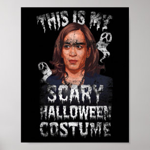 Scary Halloween Kamala Harris Trump Election Poster