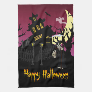 Scary Halloween Kitchen Towel