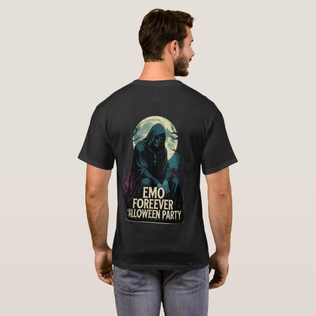 Scary Halloween Men’s T-Shirt Creepy Spooky Horror (Back Full)