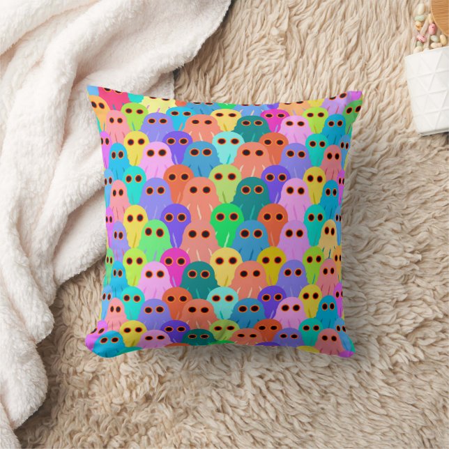 Scary Halloween Night Audition Throw Pillow (Blanket)