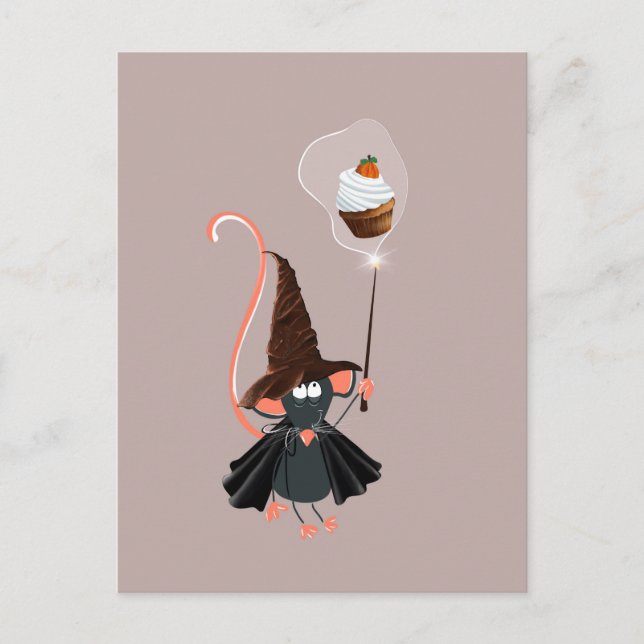 Scary Halloween Night Postcard (Front)