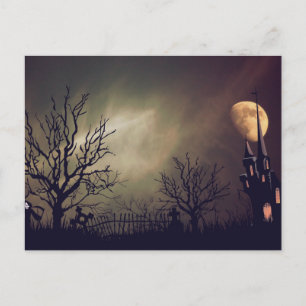 Scary Halloween Night Postcard