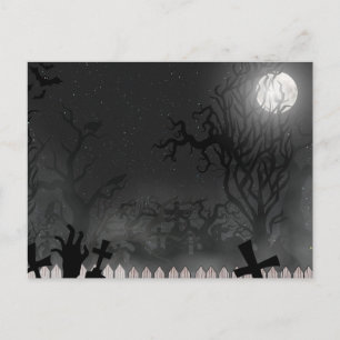 Scary Halloween Night Postcard