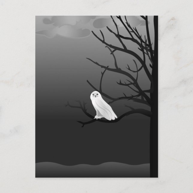 Scary Halloween Night Postcard (Front)