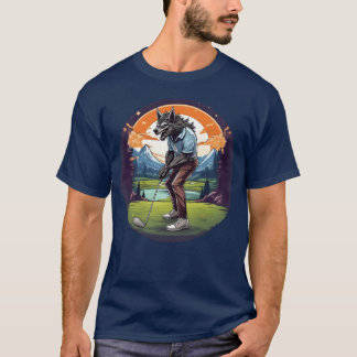 Scary Halloween Party Costume Werewolf Golf friend T-Shirt