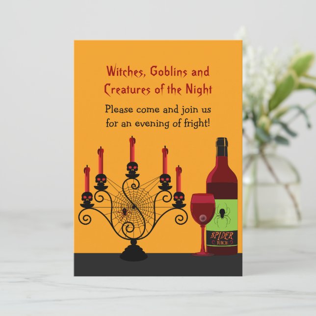 Scary Halloween Party Invitation (Standing Front)