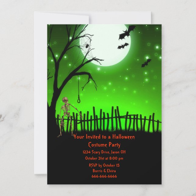 Scary Halloween Party Invitation (Front)