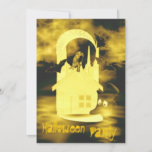 Scary Halloween Party Invitation (Front)
