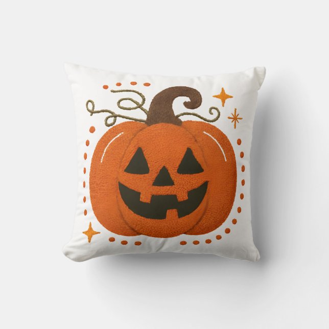 Scary Halloween Pillow – Haunted Design with Ghost (Front)
