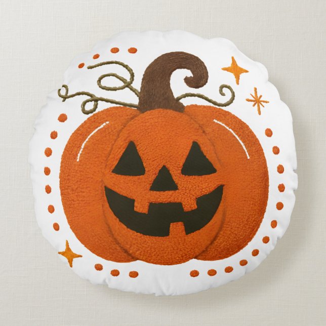 Scary Halloween Pillow – Haunted Design with Ghost (Front)
