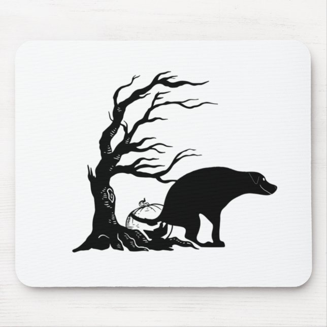 Scary Halloween Pooping Dog Mouse Pad (Front)