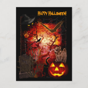 Scary Halloween Postcard